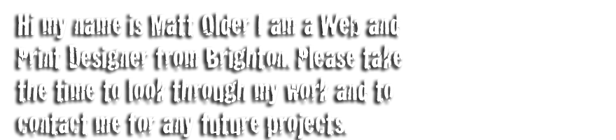 Matthew Older Web and Graphic Design Professional Brighton